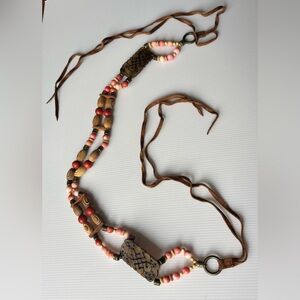 Vintage Bohemian Beaded Leather Belt